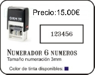 imagen Numerador 6nº, tamaño 3mm